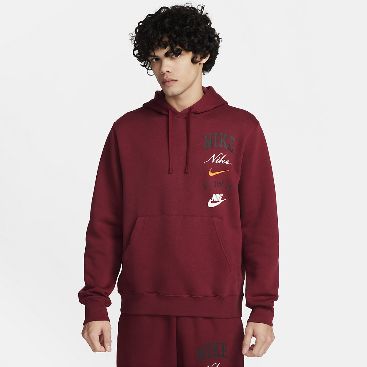 nike gx fleece hoodie red